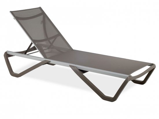 Шезлонг-лежак металлический Wave цвет тортора Турция