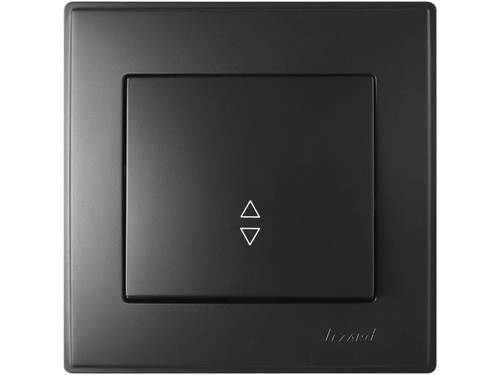 LESYA 705 4242 105 Выключатель проход. черн. бархат матовый вставкой (10шт)120шт