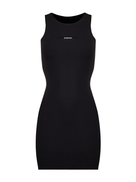 Платье - майка  мини из бифлекса matte