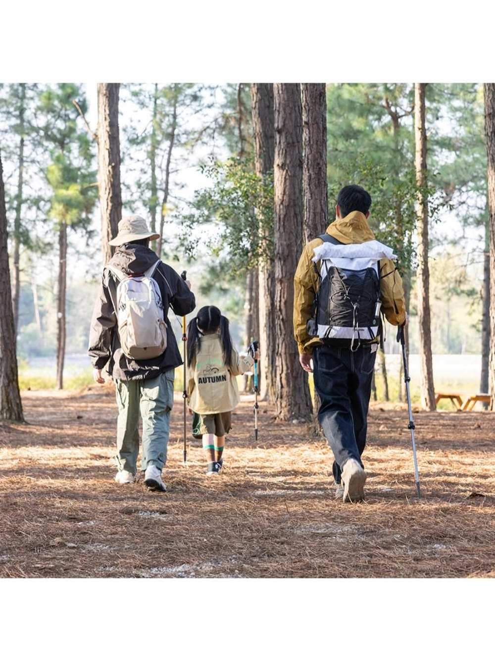 Палка треккинговая Naturehike ST 01 6061 (3-секции) NH17D001-Z (62-135cm) золото