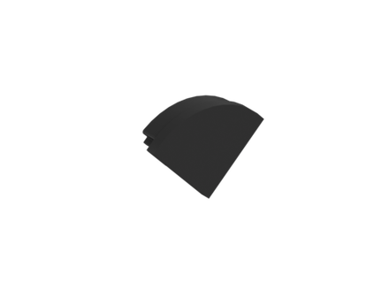 Боковая  глухая заглушка для профиля DN18503 Цвет:черный, Серия:DN8ALE