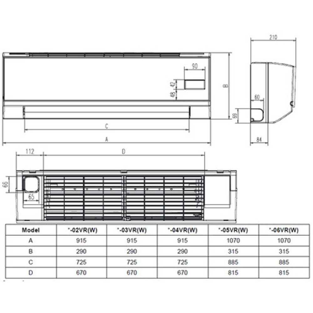 Фанкойл настенный General Climate GHW-05VR(X)