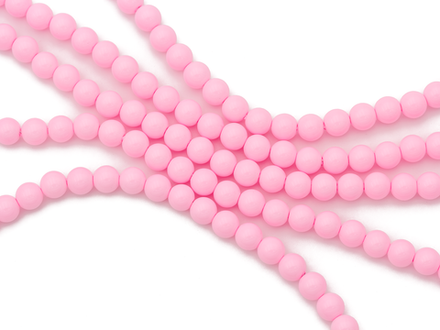 Нить бусин для украшений 6мм, "Майорка-Розовая" (имитация)