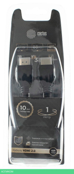 Кабель Cactus HDMI (m)/HDMI (m) 1 м черный (CS-HDMI.2-1)