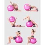 Фитбол Sportage полумассажный 75 см 1000гр ( с насосом), Фуксия