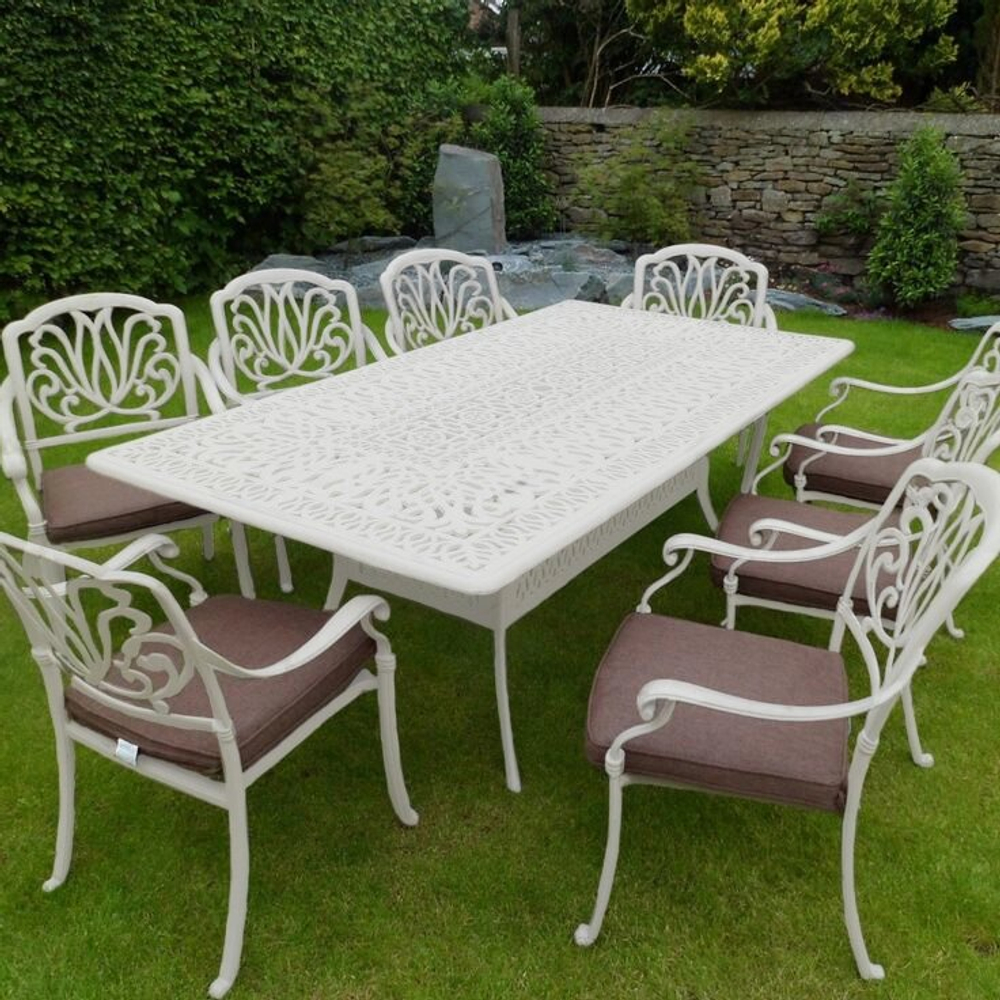 Белая мебель из литого алюминия Louis VIII, белый