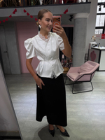 Атласная блуза Alexa белый