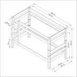 Двухъярусная кровать Дана, 90х200, деревянная