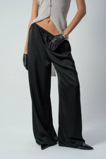 Брюки прямого кроя из вискозного шелка