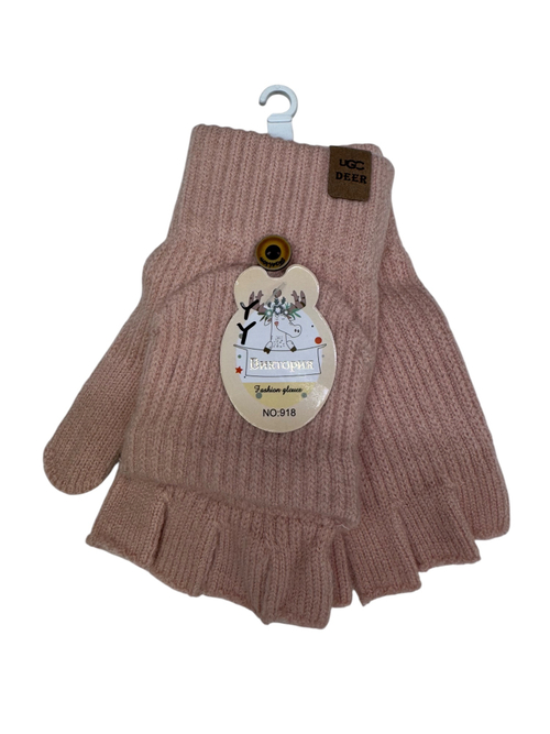 Варежки-перчатки.Без пальцев.Женские. Материал верха: Текстильные. Подклад: Шерсть.12 шт в упаковке, разные цвета.