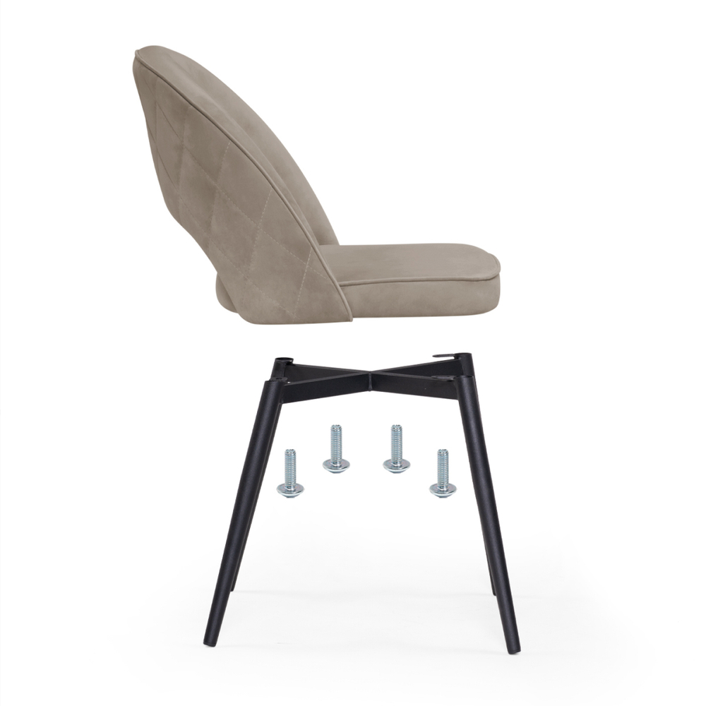 Стул на металлокаркасе Woodville Клэйн MR-30 , черный, ножки черные