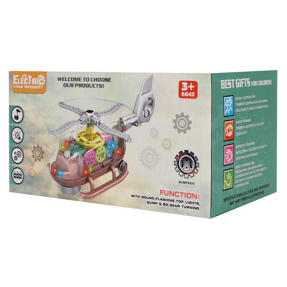 Вертолет на бат. 26см, коробка 8818