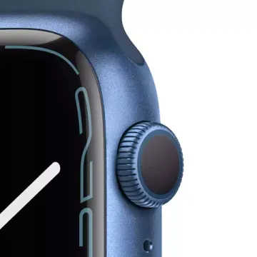 Apple Watch Series 7, 45 мм, корпус из алюминия синего цвета, спортивный ремешок «синий омут»