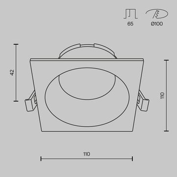 Встраиваемый точечный светильник 1*GX53 DL126-GX53-SQ-W белый Share Maytoni