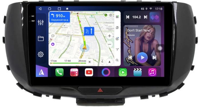 Магнитола для KIA Soul 3 2019+ - FarCar S400-TS18 монитор 9.5" QLED на Android 14, CarPlay, 4G SIM-слот