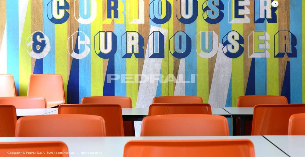 Стул пластиковый Pedrali Tweet, оранжевый