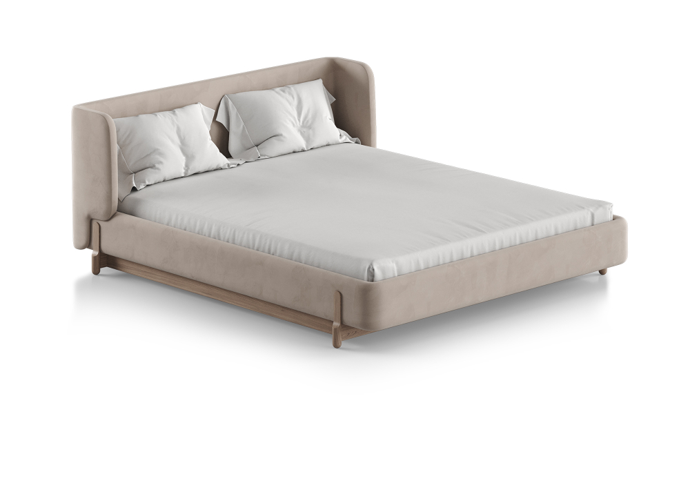 Кровать Basic спальное место 160*200 см (бежевый, антивандальная)