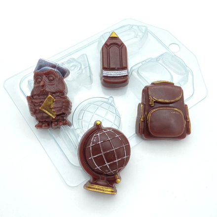 Форма для шоколада ШКОЛЬНЫЙ НАБОР МИНИ, пластик