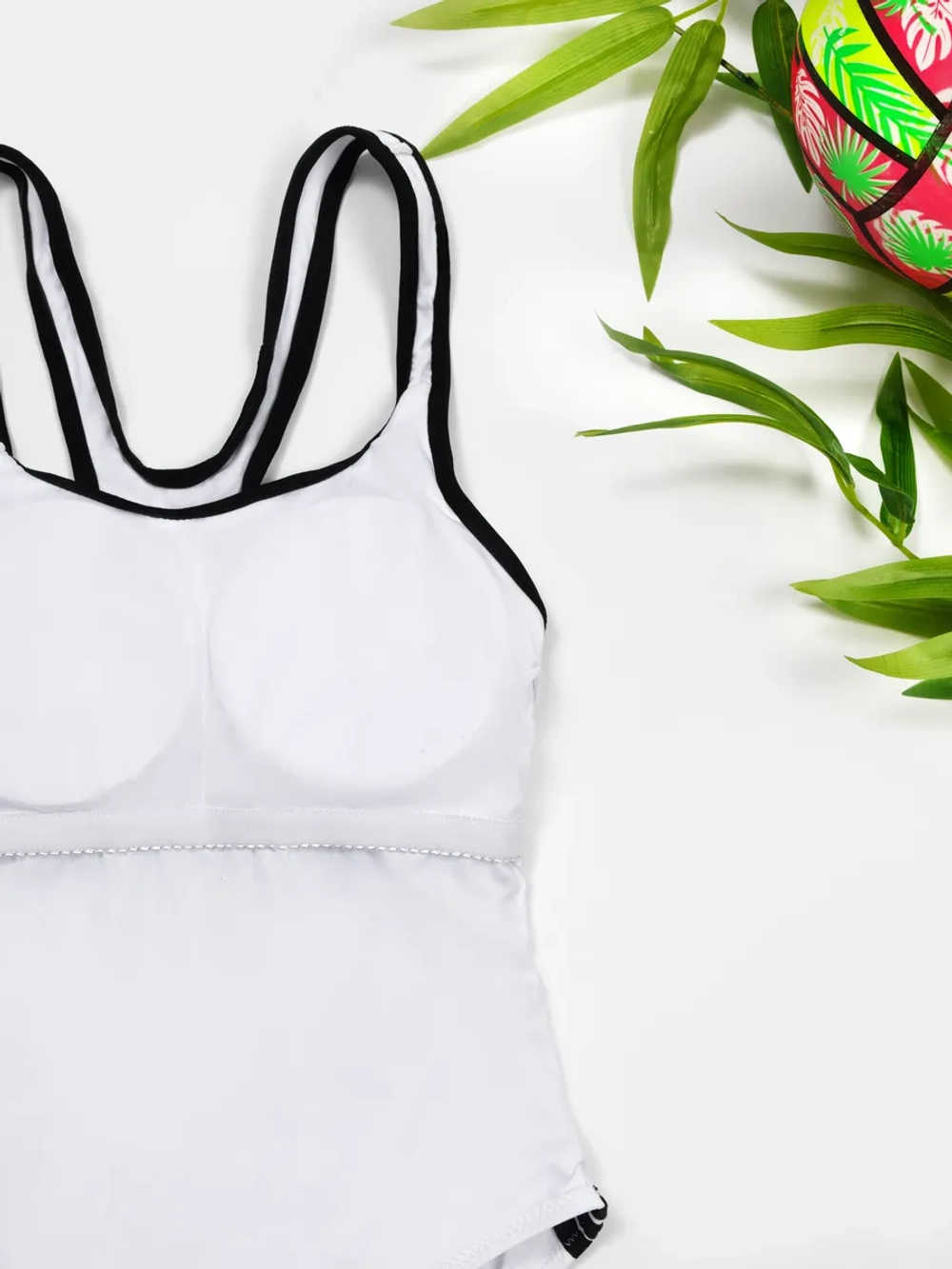 купальник слитный для бассейна спортивный утягивающий