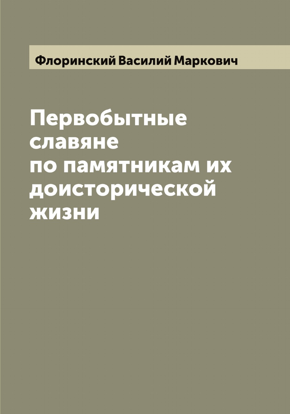 Первобытные славяне по памятникам их доисторической жизни | Флоринский Василий Маркович
