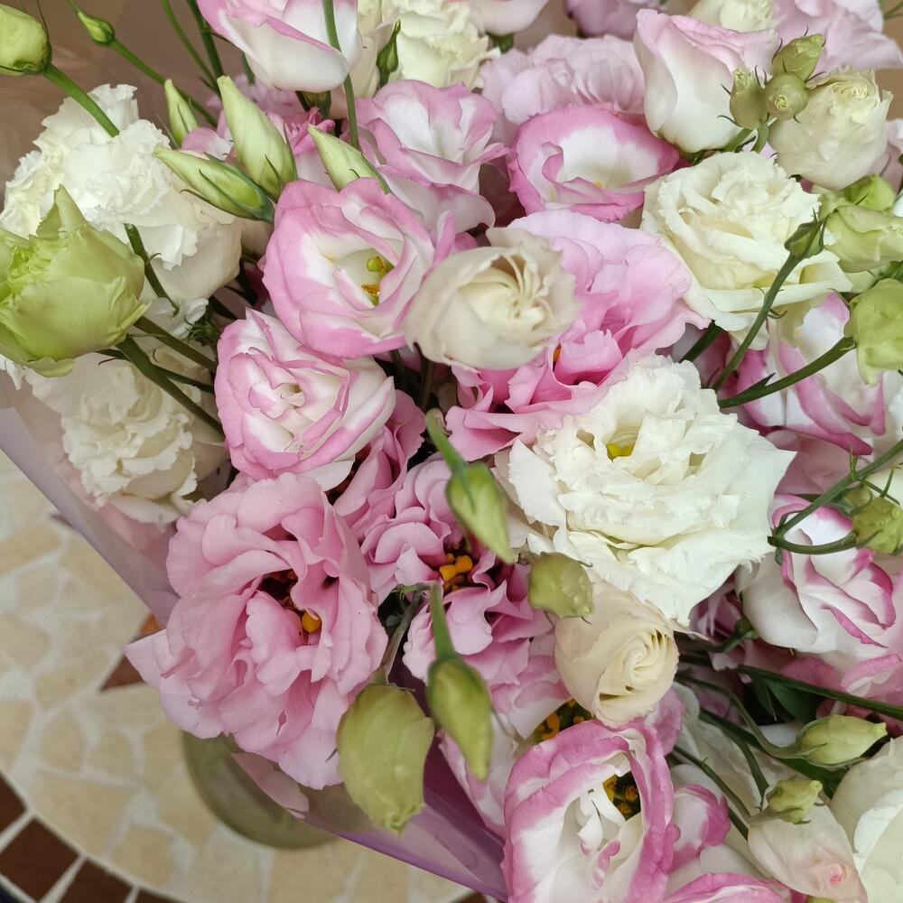 Букет цветов «Эустома пинк»