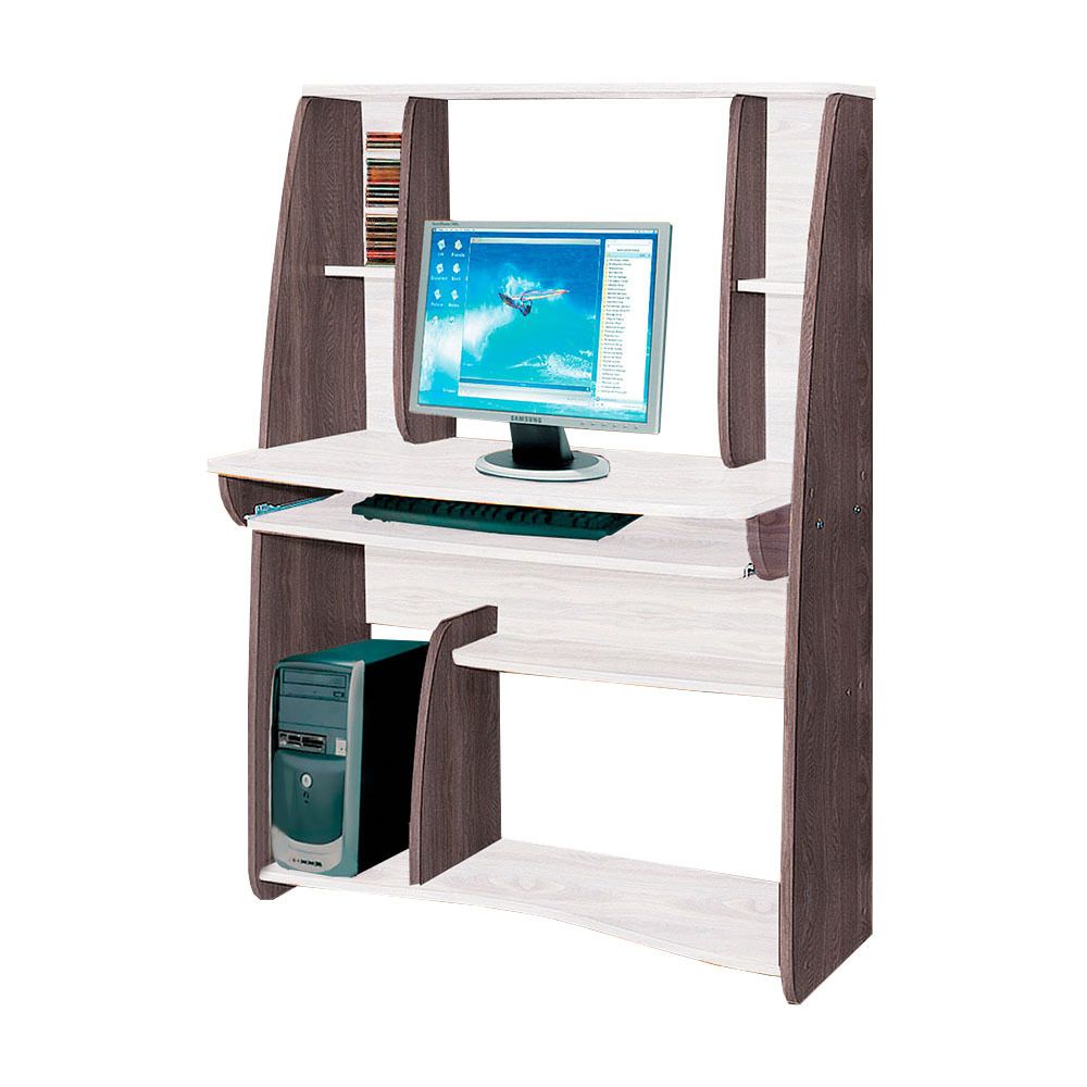 Стол компьютерный "СК-3" (ясень анкор темный/ясень анкор темный), ЛДСП, Фант-мебель, г. Волжск