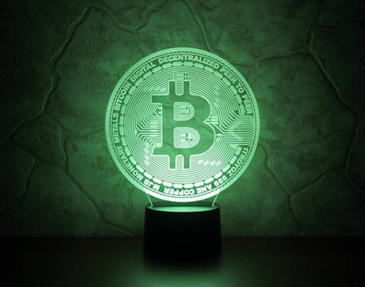 3Д-светильник "Биткоин" (Bitcoin)