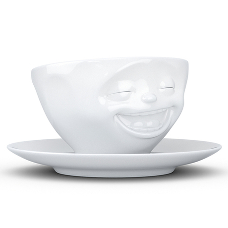 Чайная пара 200мл Tassen Laughing белая