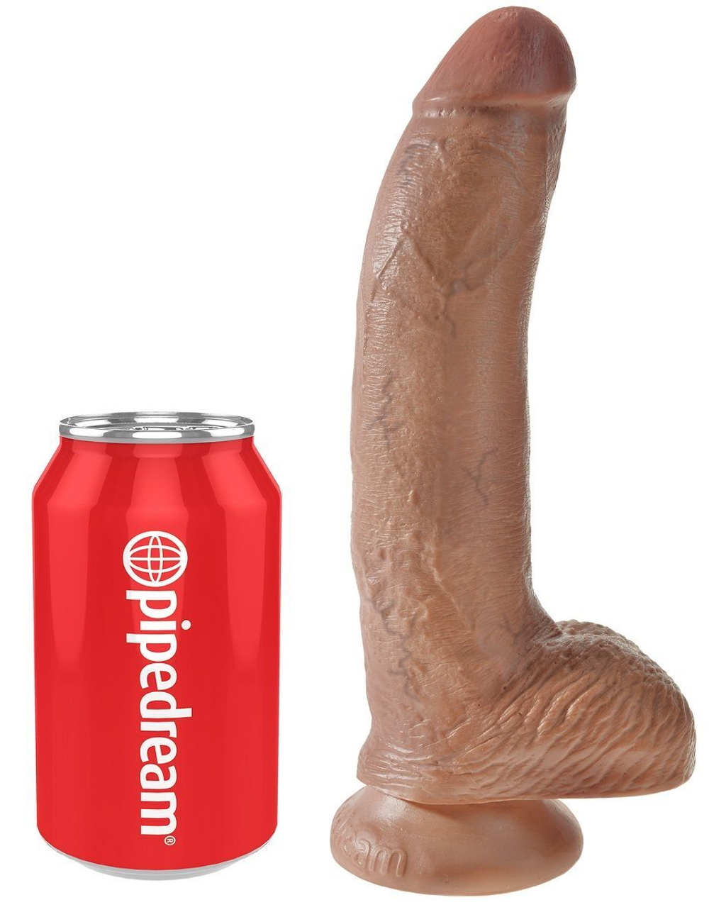 Фаллоимитатор-мулат 9 Cock with Balls - 22,9 см. (Цвет: кофейный)