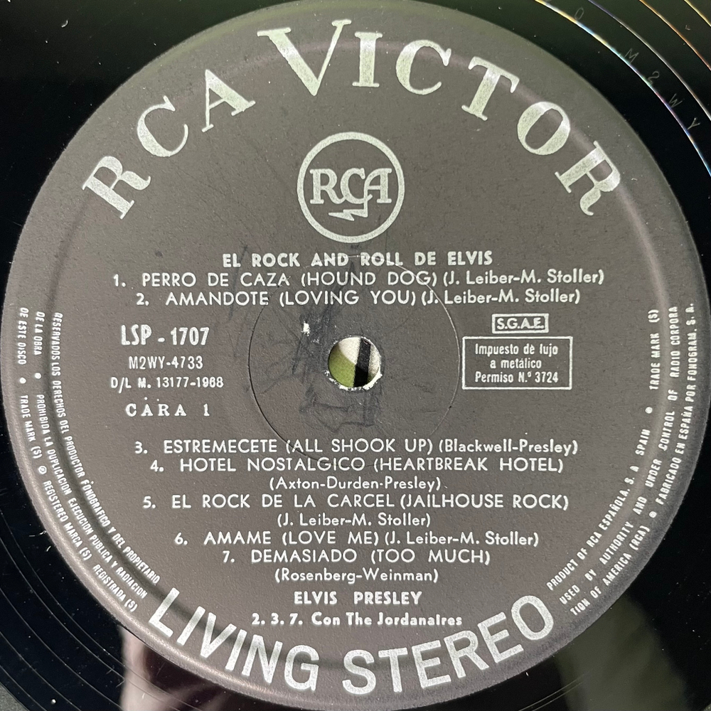 Elvis Presley ‎– El Rock And Roll De Elvis (Испания 1968г.)