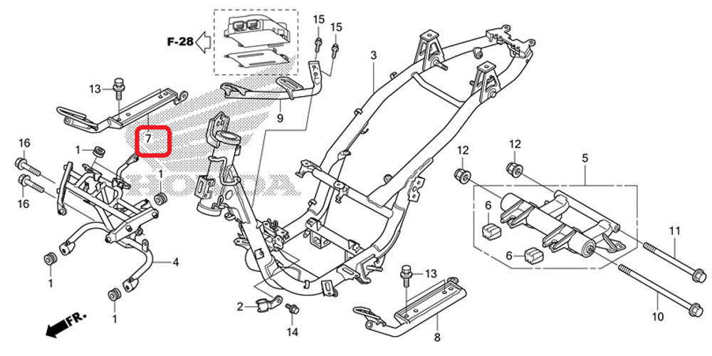 50620-KWN-710. STAY COMP., R. FLOOR