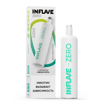 Inflave Zero Свежая мята 2200 затяжек 0% (без никотина)