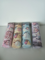 Пенал-косметичка 1 отд. 20*5,5*3,5см кожзам "Пирожное" голубой