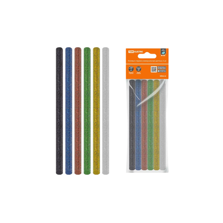 Стержни для горячячего пистолета блестящие 6 шт