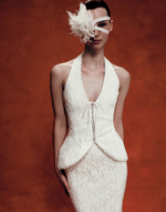 Комплект из юбки и топа из кружева