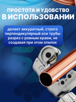 Труборез WK-428 для труб диаметром 4-28 мм 3/16"- 1 1/8"