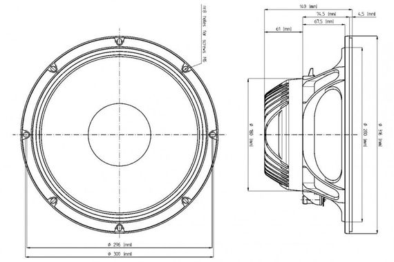 EighteenSound 12ND830/8  неодимовый  динамик, диаметр 12 дюймов, 450Вт