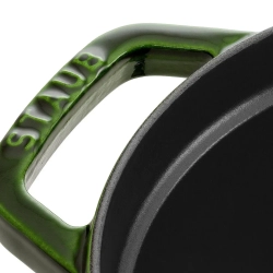 STAUB Чугунная форма для запекания Cocotte овальная 27см 3,2л зеленая (сорт II)
