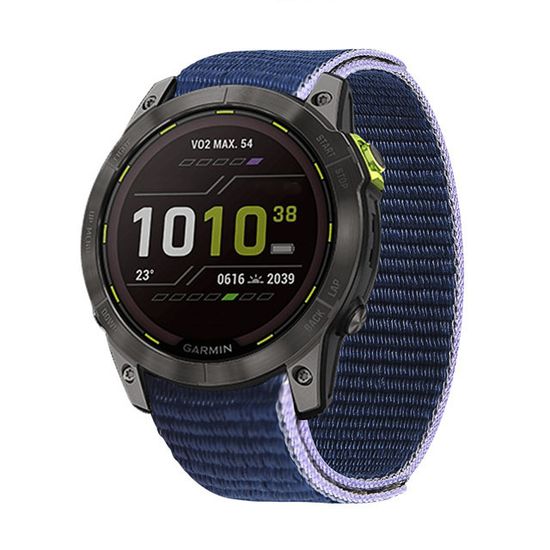 Нейлоновый ремешок NylonFit 22 мм для Garmin Fenix 7, Fenix 6, Fenix 5, Fenix 5 plus, Quatix 5, MARQ, Forerunner 935 / 945, instinct, instinct 2, Epix Gen 2 (Синий)