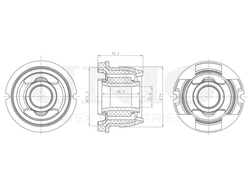 Сайлентблок задний переднего подрамника UNIO RMP-20541