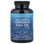 Viva Naturals, рыбий жир с омега-3, тройная сила, 2500 мг, 90 капсул