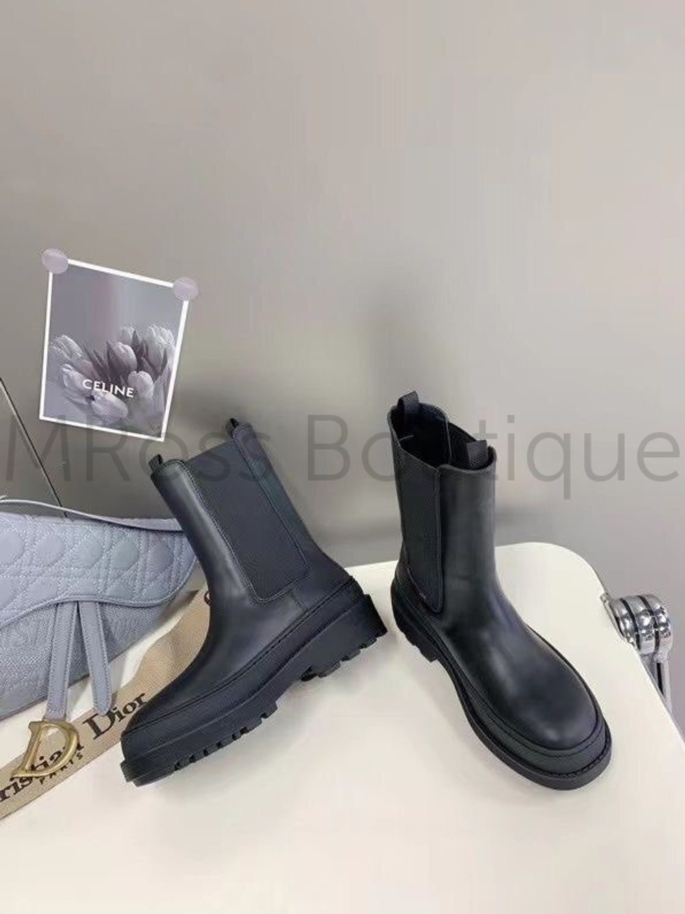 Ботинки Dior Trial черные (Диор) премиум класс