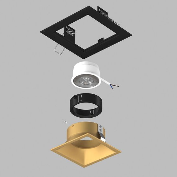 Комплект со светильником Lightstar Domino Quadro (214517+214503+214007) D51703BMOD