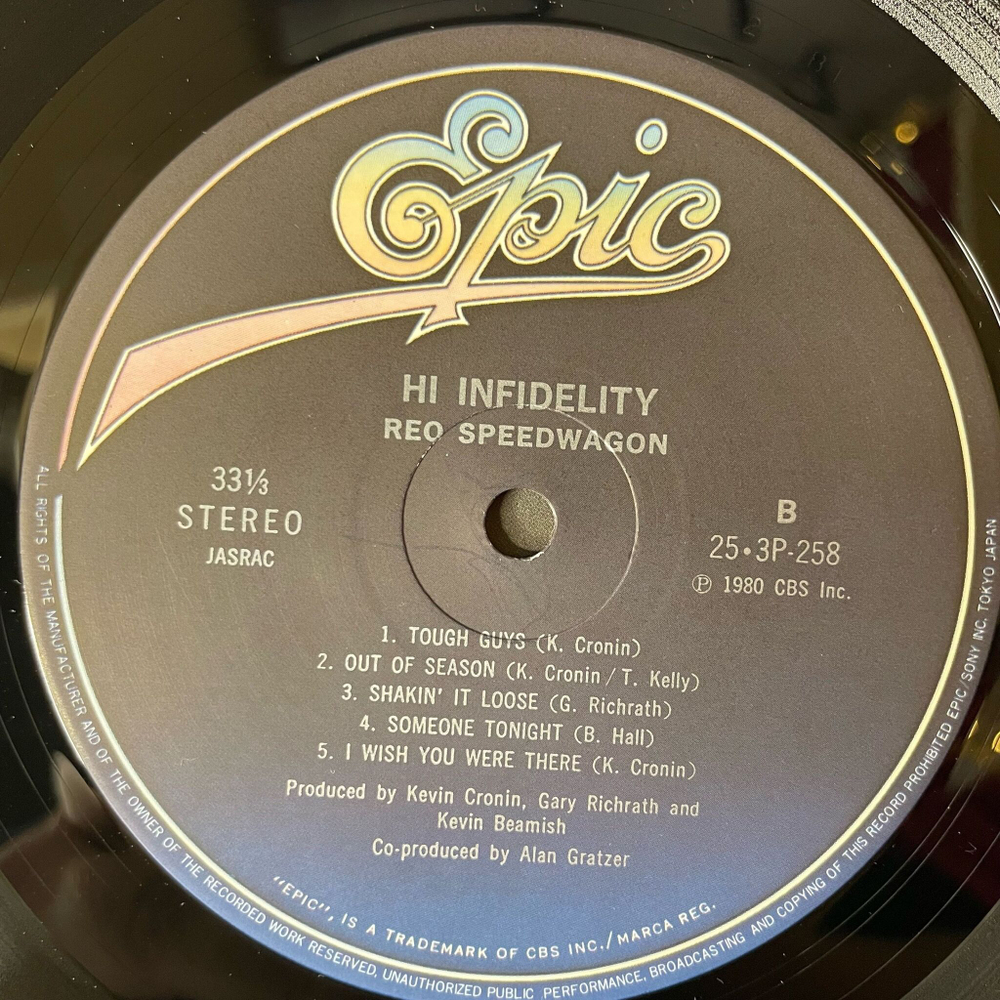 Винтажная виниловая пластинка LP REO Speedwagon Hi Infidelity (Japan 1980) (Obi)