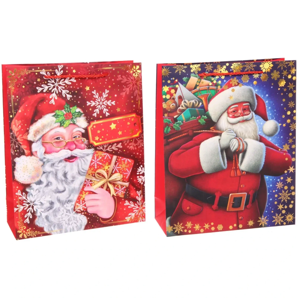 Пакет подарочный «Сказочный Дедушка» 26*32*10 см, микс
