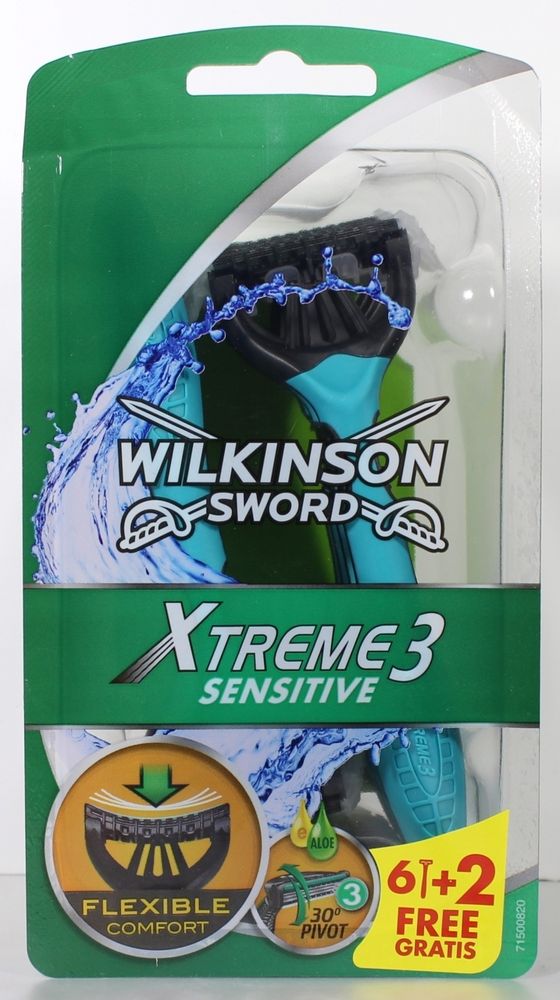 Wilkinson Sword одноразовые станки Xtreme-3 Sensitive 6+2 шт