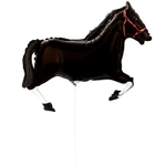 Шар Фольгированный Лошадь черная (Коричневый)