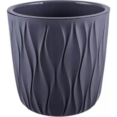 Горшок для цветов с дренажной вставкой Desert 3,6л (d182, h177мм)(серый)