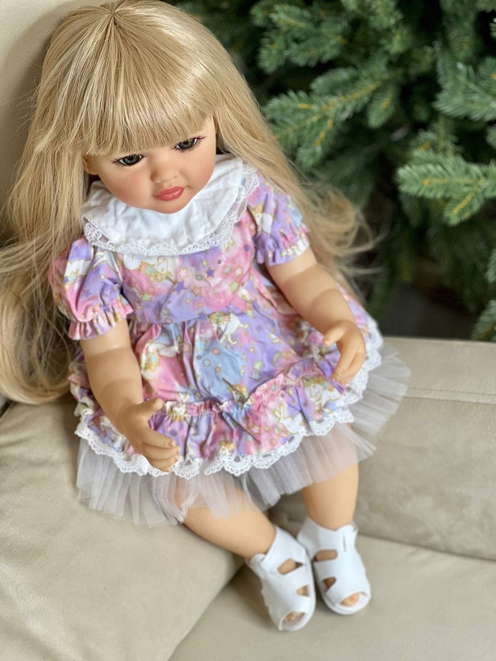 Кукла Реборн виниловая 55см в пакете (FA-105B)