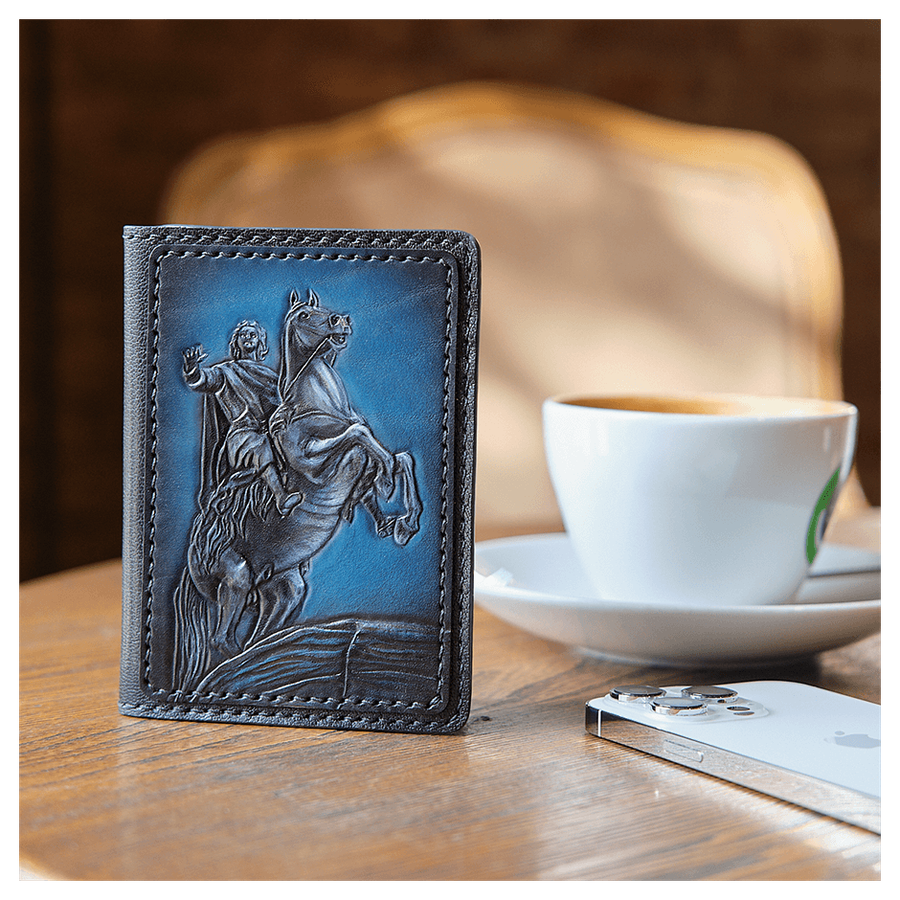 Кожаная обложка на паспорт «Городские мотивы»